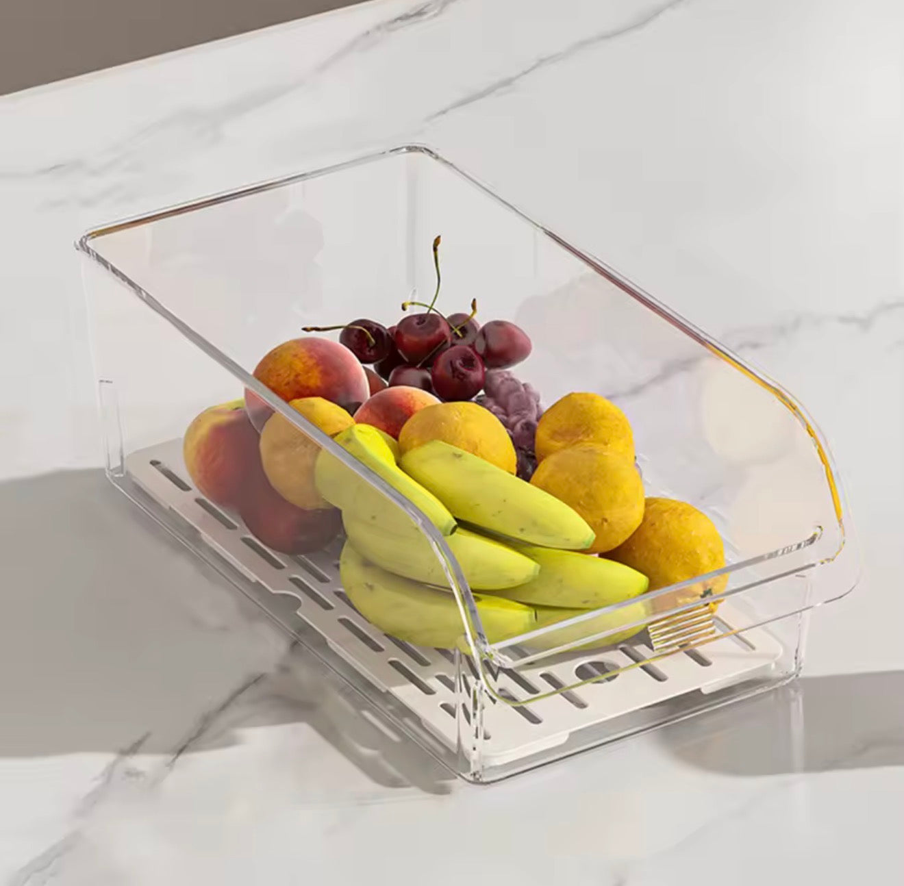 Modern Fridge Organizer- Clear, reusable Bins Refrigerator Storage Containers 1pcs