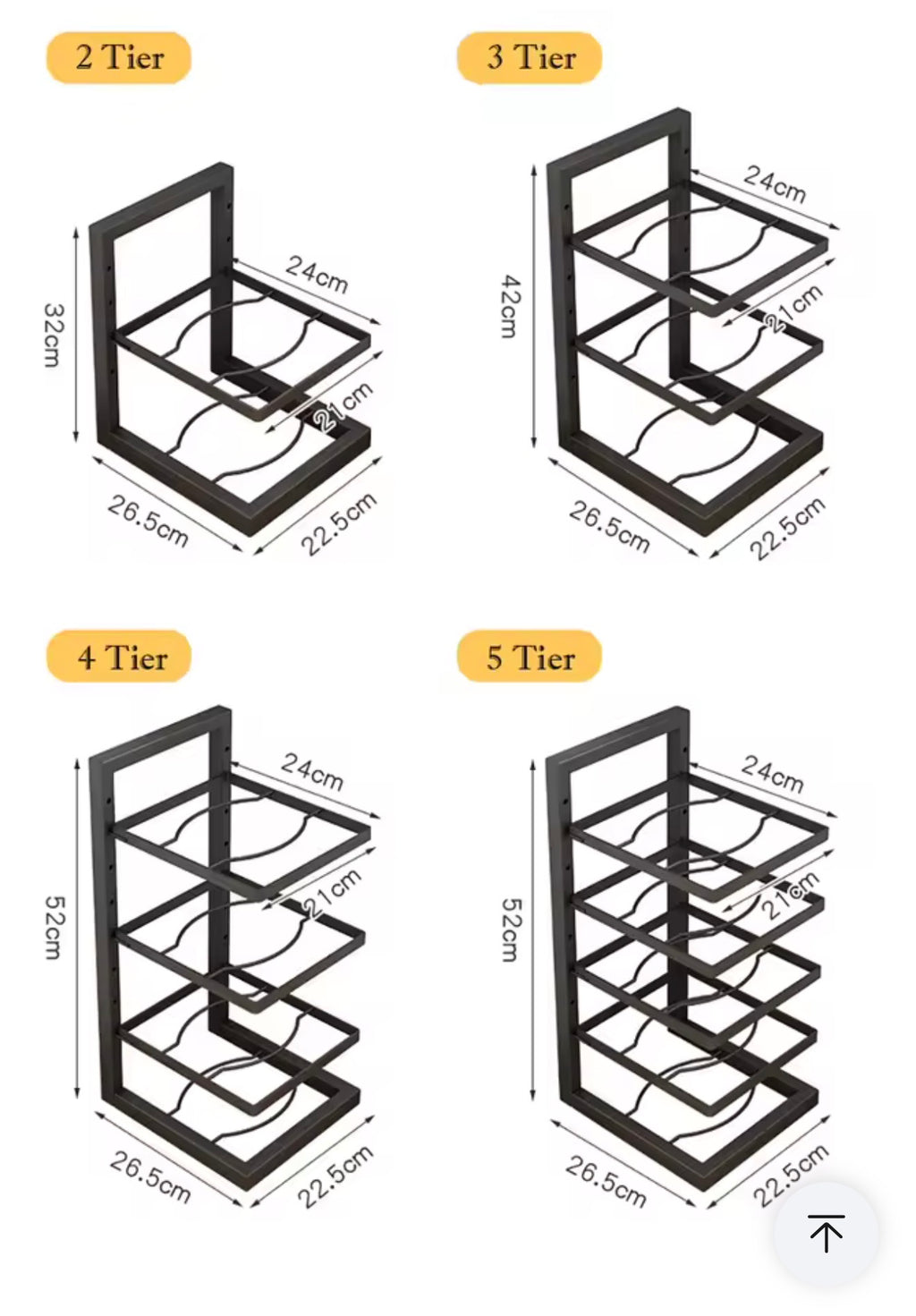 Adjustable Pot Organizer Rack- Kitchen Cabinet Storage- Space Saving
